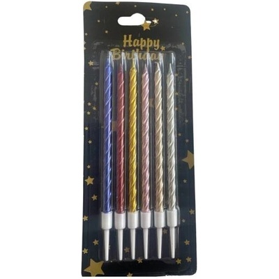 Dortisimo Svíčky dortové spirálové metalické 12cm