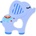 Baby Care СИЛИКОНОВА ГРИЗАЛКА СЛОНЧЕ lucky СИНЯ (10210830001)