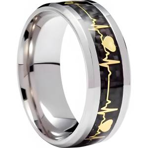 HARAHU Пръстен EKG - Сребърен / Черен / 67mm KP31847
