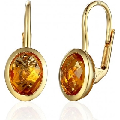 Gems, Originální náušnice Devon, žluté zlato a citríny, 585-38-3-4489.0Z00.0.00.607.08