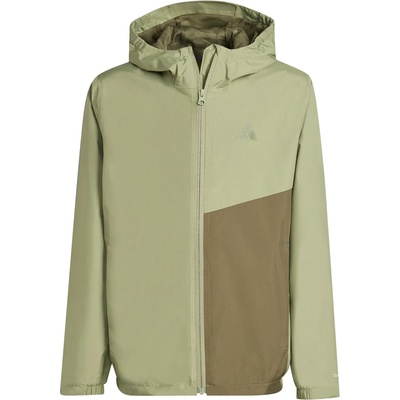 adidas Terrex Детско водоустойчиво яке adidas Terrex Kid's MT 2L Rain Jacket Waterproof jacket - Tent Green / Olive Stata - размер 140 (EU) (703-6886-0413)