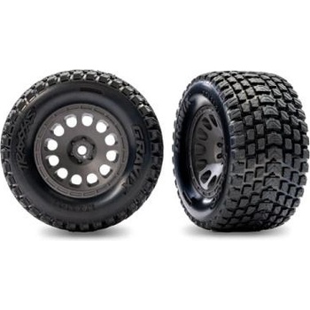 Traxxas колело 2.1/2.6", диск ъглово сив, гума Gravix (задни) (2)