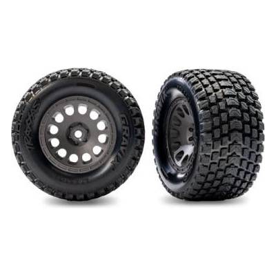 Traxxas колело 2.1/2.6", диск ъглово сив, гума Gravix (задни) (2)