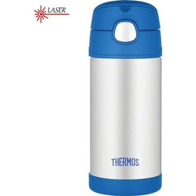 Thermos so slamkou 355 ml oceľ modrá