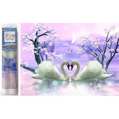 Norimpex - Puzzle Diamant painting: Swan love 30x40cm - 1 - 39 piese