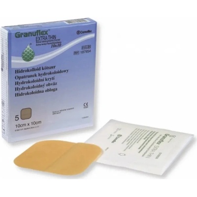 GRANUFLEX EXTRA THIN obväz hydrokoloidný, extra tenký, 7,5 x 7,5 cm 5 ks