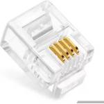V-Store RJ11 Cat3 конектор телефонен (ТА1002) (RJ11 Cat3 телефонна букса)