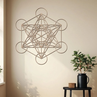 dřevo života Dřevěná dekorace na zeď METATRON Rozměry (cm): 54x60, Zvolte barvu dekoru: Dub Sonoma