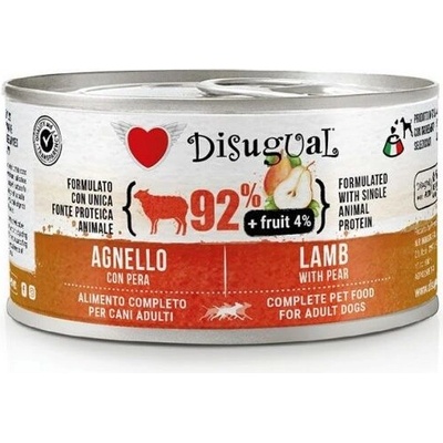 Disigual Консерва куче disugual fruit за пораснали кучета от всички породи - 92% агнешко и 4% круша, ПАСТЕТ
