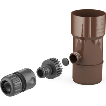 Bryza Zberač dažďovej vody Ø 90 mm s 1" závitom RAL 8017 hnedý
