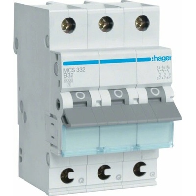 Hager J 3P C 32A 6kA AC Rychlospojka MCS332