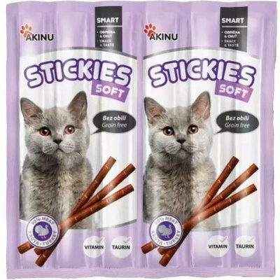 Akinu Stickies maškrty 6 ks soft morka 30 g
