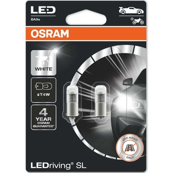 OSRAM Автомобилна крушка Osram 3893DWP, 0.8W, 75lm, T4W, BA9s, LED, 2 броя в опаковка (3893DWP)