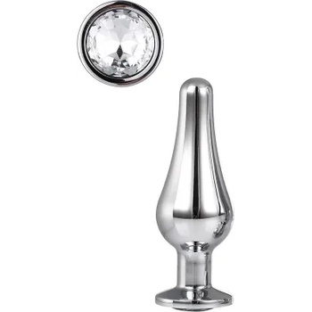 Image 1 of DreamToys Метален анален разширител в сребрист цвят с кристал s