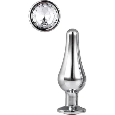 DreamToys Метален анален разширител в сребрист цвят с кристал s