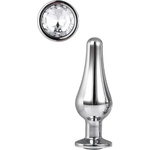DreamToys Метален анален разширител в сребрист цвят с кристал s