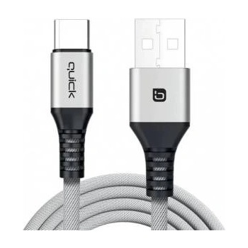 Quick Media USB Cable Quick USB-A - USB-C 1.5 m Gray (4752168141298)
