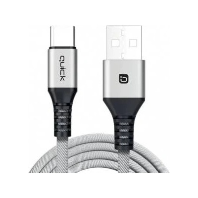 Quick Media USB Cable Quick USB-A - USB-C 1.5 m Gray (4752168141298)
