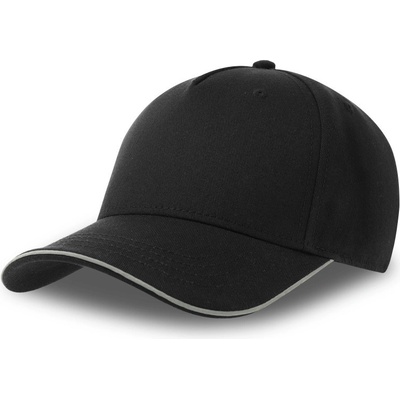 Atlantis Headwear Reflect-S 5 panelová baseballová COT33025400299-black Černá