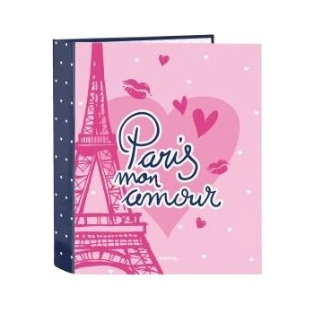 Safta Папка с пръстени Safta Paris Розов Морско син A4 27 x 33 x 6 cm