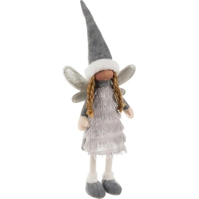 Ruhhy 22343 Vánoční dekorace andílek 40 cm šedá