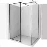 Mexen Kioto душ преграда Walk-in 160 x 120 см, черна рамка, черно - 800-160-202-70-70-120 (800-160-202-70-70-120)