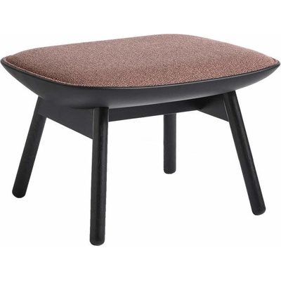 HAY Ottoman Uchiwa, black lacquered solid oak, Olavi 12/Sierra SI1001