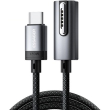 Essager ES-X69 opletený nabíjací USB-C na MagSafe 3 pre MacBook 1m tmavo šedý