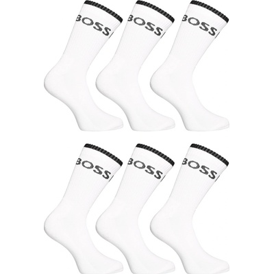 Boss 6PACK ponožky vysoké 50510168 100 bílé