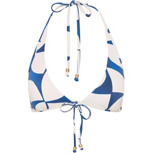 Seafolly Дамско бикини горнище Seafolly Women's Sunray Long Line Halter Bra Bikini top - Ultramarine - размер 44 (EU) (150-5094-0217)