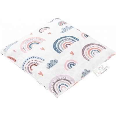 BocioLand Velký nahřívací polštářek s třešňovými pecičkami Duha pastelová