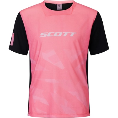 Scott Детска фланелка с къс ръкав за колоездене Scott Kid's Tee Vertic Delta S/S Cycling jersey - Digital Pink - размер XXL (756-0260-0215)