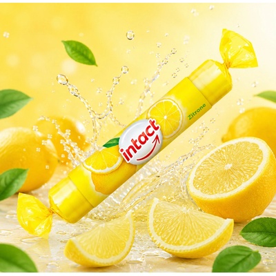 Intact hroznový cukr s vitamínem C citrón 40 g