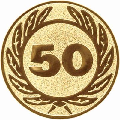 emblém 50mm jubileum "50" gold