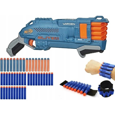 NERF ELITE 2.0 WARDEN DB-8 BLASTER E9959 + TERČ + 50 NÁBOJŮ + NÁRAMEK