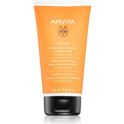 APIVITA Holistic Hair Care Orange & Honey съживяващ балсам за озаряване на коса без блясък 150ml