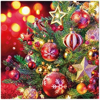 PAW SDL239200 Baubles and Stars servítky 33x33cm 3V vianočné 20ks