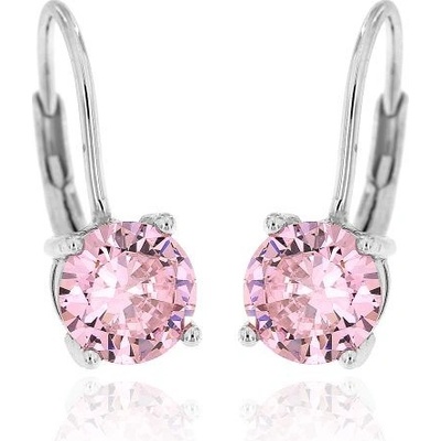 Zlatnictví U Kostela dámské náušnice s růžovým kamínkem 1720r