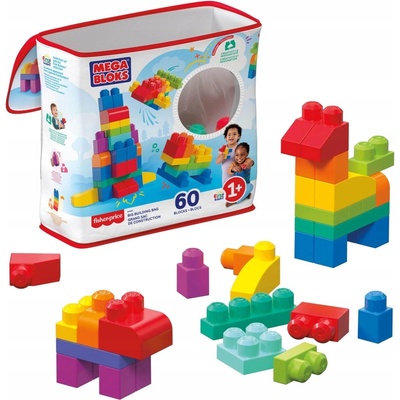 Mega Bloks First Builders Big Building bag boys 60 ks – Zboží Mobilmania
