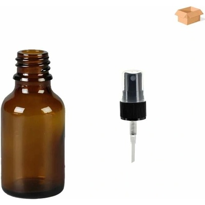 Luna Skleněná lékovka s černým kosmetickým rozprašovačem 25 ml 156 ks