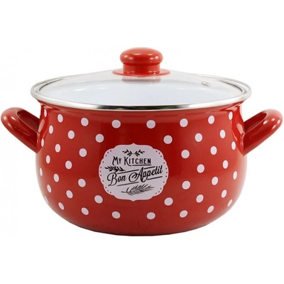 Тенджерка с тумбеста форма на точки Bon appetit 3.8л (105751/5)