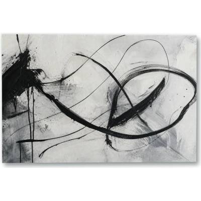 Plakát – Černé linie v abstraktní kompozici 135 × 90 cm Bez rámu Ne Bez rámu