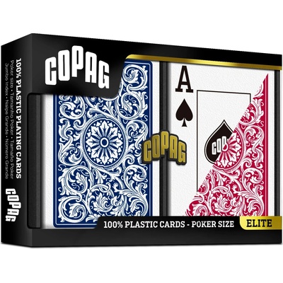 Copag (Belgie) Elite Double Deck Jumbo Index red/blue