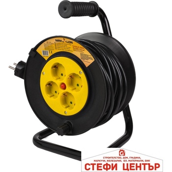 Makalon Удължител 15m на макара 4 гнезда MK (700709)