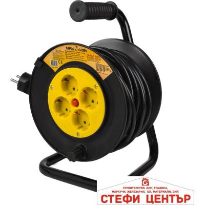 Makalon Удължител 15m на макара 4 гнезда MK (700709)