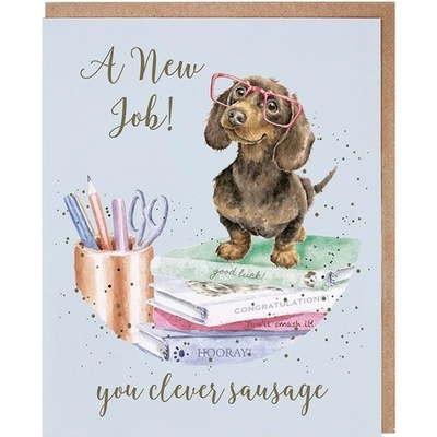 Wrendale Designs Přání Wrendale Designs "Clever Sausage" - Jezevčík