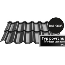 BP2 Alfa 2.0 0,5 x 1183 x 720 mm Polyester Standard RAL 9005 čierna 1 ks