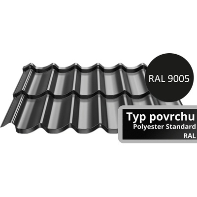 BP2 Alfa 2.0 0,5 x 1183 x 720 mm Polyester Standard RAL 9005 čierna 1 ks