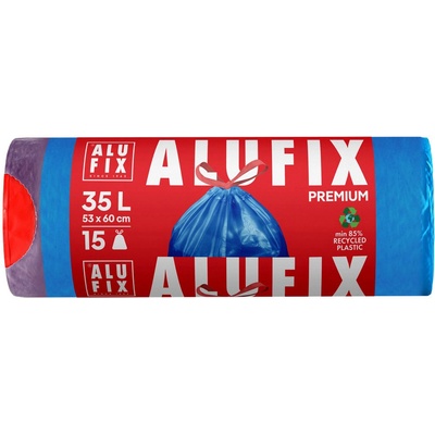 Alufix Торби за отпадъци с връзки ALUFIX - 35 l, 15 броя, сини (1100022111)