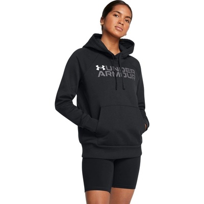 Under Armour mikina Rival Fleece Wordmark Hoodie-BLK 1386512-001